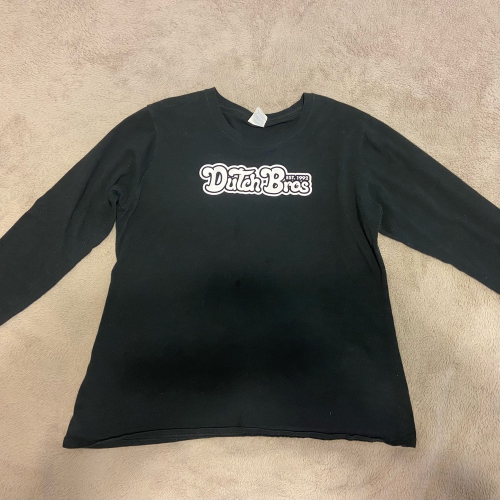 Large “Dutch Bros Est. 1992” Glow in the dark black long sleeve